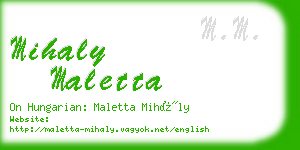 mihaly maletta business card